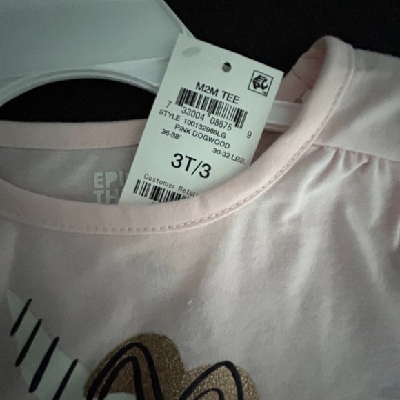 FIRST IMPRESSIONS PINK TOP WITH UNICORN LOGO - Picture 3 of 9